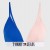 Tommy Hilfiger γυναικείο μαγιό top B cup σε ροζ-μπλε χρώμα με λάστιχο,κανονική γραμμή,100%polyester UW0UW04079 TKB
